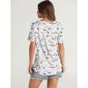 imageOFEEFAN Womens Summer Tops 2025 Trendy Short Sleeve Shirts Smocked Crewneck TeeZfloral White