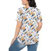 imageOFEEFAN Womens T Shirts Short Sleeve Pleated Dressy Casual Scooped Neck Summer Tops Blouses2floral Yellow