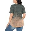 imageOFEEFAN Womens T Shirts Short Sleeve Pleated Dressy Casual Scooped Neck Summer Tops Blouses3tiedye Coral
