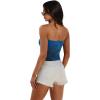 imageOFEEFAN Tube Tops for Women Floral Printed Summer Beach Vacation Outfits 2025 Ttrendy FashionCtie Dye Blue A1