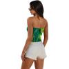 imageOFEEFAN Tube Tops for Women Floral Printed Summer Beach Vacation Outfits 2025 Ttrendy FashionCtie Dye Green