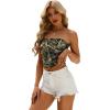 imageOFEEFAN Tube Tops for Women Floral Printed Summer Beach Vacation Outfits 2025 Ttrendy FashionDcamo F