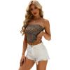 imageOFEEFAN Tube Tops for Women Floral Printed Summer Beach Vacation Outfits 2025 Ttrendy FashionDcheetah Print