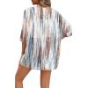 imageOFEEFAN Beach Cover Ups for Women 34 Length Sleeve Womens Tops Summer Cardigan Casual Blouses Loose FitB Tiedye