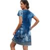 imageOFEEFAN Summer Dresses for Women Beach Cover Ups for Women with Pockets V Neck Swimsuit Loose FitPrint Blue