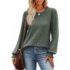imageOFEEFAN Womens Tops Dressy Casual Long Sleeve Shirts for Women Business Casual Outfits Lightweight Fall Sweaters WarmA Green