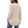 imageOFEEFAN Womens Tops Dressy Casual Long Sleeve Shirts for Women Business Casual Outfits Lightweight Fall Sweaters WarmBeige