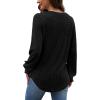 imageOFEEFAN Womens Tops Dressy Casual Long Sleeve Shirts for Women Business Casual Outfits Lightweight Fall Sweaters WarmBlack