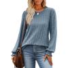 imageOFEEFAN Womens Tops Dressy Casual Long Sleeve Shirts for Women Business Casual Outfits Lightweight Fall Sweaters WarmBlue