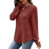 imageOFEEFAN Womens Tops Dressy Casual Long Sleeve Shirts for Women Business Casual Outfits Lightweight Fall Sweaters WarmCaramel