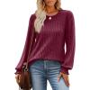 imageOFEEFAN Womens Tops Dressy Casual Long Sleeve Shirts for Women Business Casual Outfits Lightweight Fall Sweaters WarmMaroon