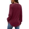 imageOFEEFAN Womens Tops Dressy Casual Long Sleeve Shirts for Women Business Casual Outfits Lightweight Fall Sweaters WarmMaroon