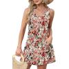imageOFEEFAN Womens Summer Dresses 2025 V Neck Sleeveless Sundresses with Pockets Beach Vacation Clothes FloralPlainA Floral 50