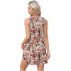imageOFEEFAN Womens Summer Dresses 2025 V Neck Sleeveless Sundresses with Pockets Beach Vacation Clothes FloralPlainA Floral 50