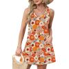imageOFEEFAN Womens Summer Dresses 2025 V Neck Sleeveless Sundresses with Pockets Beach Vacation Clothes FloralPlainA Floral 52