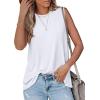imageOFEEFAN High Neck Tank Tops for Women Loose Fit Sleeveless Top Summer Clothes Womens Tunic Tops to Wear with LeggingsAwhite
