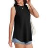 imageOFEEFAN High Neck Tank Tops for Women Loose Fit Sleeveless Top Summer Clothes Womens Tunic Tops to Wear with LeggingsBblack