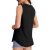 imageOFEEFAN High Neck Tank Tops for Women Loose Fit Sleeveless Top Summer Clothes Womens Tunic Tops to Wear with LeggingsBblack
