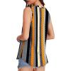 imageOFEEFAN High Neck Tank Tops for Women Loose Fit Sleeveless Top Summer Clothes Womens Tunic Tops to Wear with LeggingsBpattern Stripe Spot