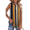 imageOFEEFAN High Neck Tank Tops for Women Loose Fit Sleeveless Top Summer Clothes Womens Tunic Tops to Wear with LeggingsBpattern Stripe Spot