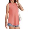 imageOFEEFAN High Neck Tank Tops for Women Loose Fit Sleeveless Top Summer Clothes Womens Tunic Tops to Wear with LeggingsCcoral
