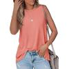 imageOFEEFAN High Neck Tank Tops for Women Loose Fit Sleeveless Top Summer Clothes Womens Tunic Tops to Wear with LeggingsCcoral