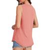 imageOFEEFAN High Neck Tank Tops for Women Loose Fit Sleeveless Top Summer Clothes Womens Tunic Tops to Wear with LeggingsCcoral