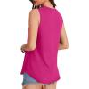 imageOFEEFAN High Neck Tank Tops for Women Loose Fit Sleeveless Top Summer Clothes Womens Tunic Tops to Wear with LeggingsEhotpink