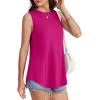 imageOFEEFAN High Neck Tank Tops for Women Loose Fit Sleeveless Top Summer Clothes Womens Tunic Tops to Wear with LeggingsEhotpink