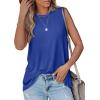 imageOFEEFAN High Neck Tank Tops for Women Loose Fit Sleeveless Top Summer Clothes Womens Tunic Tops to Wear with LeggingsFroyalblue