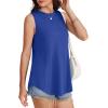 imageOFEEFAN High Neck Tank Tops for Women Loose Fit Sleeveless Top Summer Clothes Womens Tunic Tops to Wear with LeggingsFroyalblue