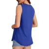 imageOFEEFAN High Neck Tank Tops for Women Loose Fit Sleeveless Top Summer Clothes Womens Tunic Tops to Wear with LeggingsFroyalblue
