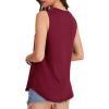 imageOFEEFAN High Neck Tank Tops for Women Loose Fit Sleeveless Top Summer Clothes Womens Tunic Tops to Wear with LeggingsHburgundy