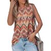 imageOFEEFAN High Neck Tank Tops for Women Loose Fit Sleeveless Top Summer Clothes Womens Tunic Tops to Wear with LeggingsPattern Boho Print