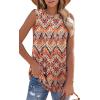 imageOFEEFAN High Neck Tank Tops for Women Loose Fit Sleeveless Top Summer Clothes Womens Tunic Tops to Wear with LeggingsPattern Boho Print