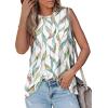 imageOFEEFAN High Neck Tank Tops for Women Loose Fit Sleeveless Top Summer Clothes Womens Tunic Tops to Wear with LeggingsPattern Colorful Leaf