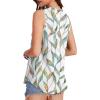 imageOFEEFAN High Neck Tank Tops for Women Loose Fit Sleeveless Top Summer Clothes Womens Tunic Tops to Wear with LeggingsPattern Colorful Leaf