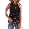 imageOFEEFAN High Neck Tank Tops for Women Loose Fit Sleeveless Top Summer Clothes Womens Tunic Tops to Wear with LeggingsPblack Floral
