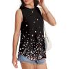 imageOFEEFAN High Neck Tank Tops for Women Loose Fit Sleeveless Top Summer Clothes Womens Tunic Tops to Wear with LeggingsPblack Floral