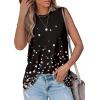 imageOFEEFAN High Neck Tank Tops for Women Loose Fit Sleeveless Top Summer Clothes Womens Tunic Tops to Wear with LeggingsPblack Floral