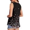 imageOFEEFAN High Neck Tank Tops for Women Loose Fit Sleeveless Top Summer Clothes Womens Tunic Tops to Wear with LeggingsPblack Floral
