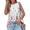 imageOFEEFAN High Neck Tank Tops for Women Loose Fit Sleeveless Top Summer Clothes Womens Tunic Tops to Wear with LeggingsPwhite Red Floral