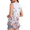 imageOFEEFAN High Neck Tank Tops for Women Loose Fit Sleeveless Top Summer Clothes Womens Tunic Tops to Wear with LeggingsPwhite Red Floral