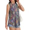 imageOFEEFAN High Neck Tank Tops for Women Loose Fit Sleeveless Top Summer Clothes Womens Tunic Tops to Wear with LeggingsQnavy Red Pattern