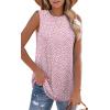 imageOFEEFAN High Neck Tank Tops for Women Loose Fit Sleeveless Top Summer Clothes Womens Tunic Tops to Wear with LeggingsQpink Dots