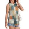 imageOFEEFAN High Neck Tank Tops for Women Loose Fit Sleeveless Top Summer Clothes Womens Tunic Tops to Wear with LeggingsQsquare Pattern