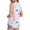 imageOFEEFAN High Neck Tank Tops for Women Loose Fit Sleeveless Top Summer Clothes Womens Tunic Tops to Wear with LeggingsQwhite Blue Floral