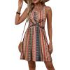 image:imageOFEEFAN Summer Dresses for Women Beach Fashion Sundresses Babydoll Dress Button Down Boho Dresses Cute CrossBoho Red