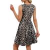 image:imageOFEEFAN Summer Dresses for Women Beach Fashion Sundresses Babydoll Dress Button Down Boho Dresses Cute CrossC Animal Print