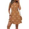 image:imageOFEEFAN Summer Dresses for Women Beach Fashion Sundresses Babydoll Dress Button Down Boho Dresses Cute CrossOrange Print